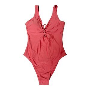 Cupshe Women’s Crisscross Front Burnt Orange One Piece Swimsuit Size Large NWT